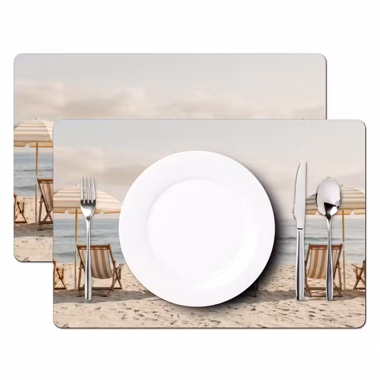 Tovaglietta – 6 pezzi - Spiaggia - Sedie - Ombrellone — 2