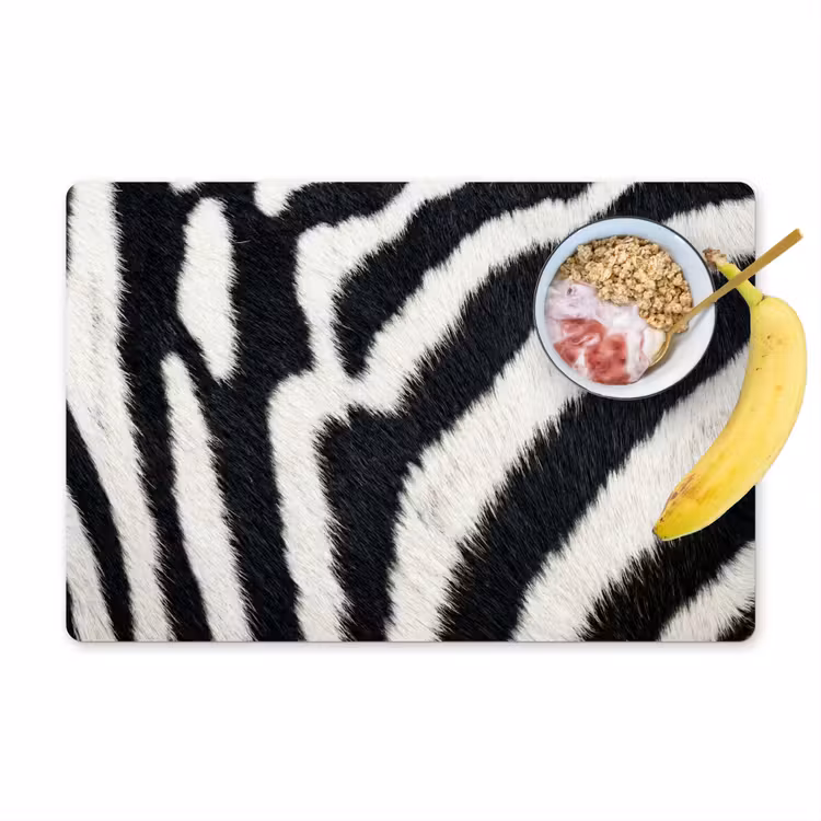 Tovaglietta – 6 pezzi - Zebra - Cappotto - Classico - Nero - Bianco — 1