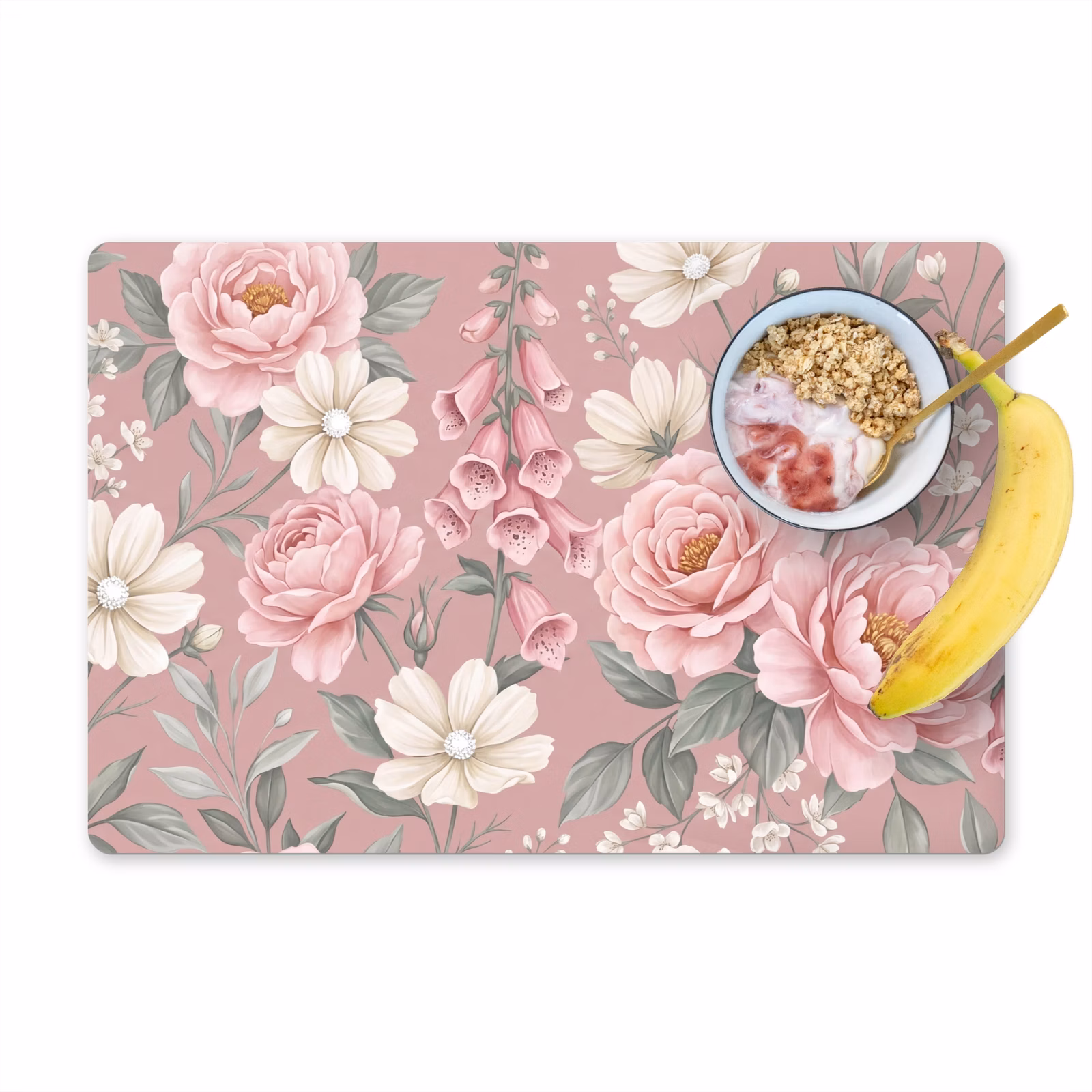 Tovaglietta – 6 pezzi - Peonie - Foxglove - Rosa — 1