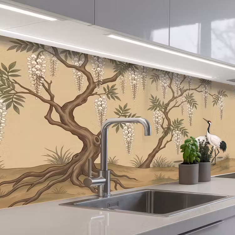 Schienale cucina - Gru - Acqua - Beige — 2