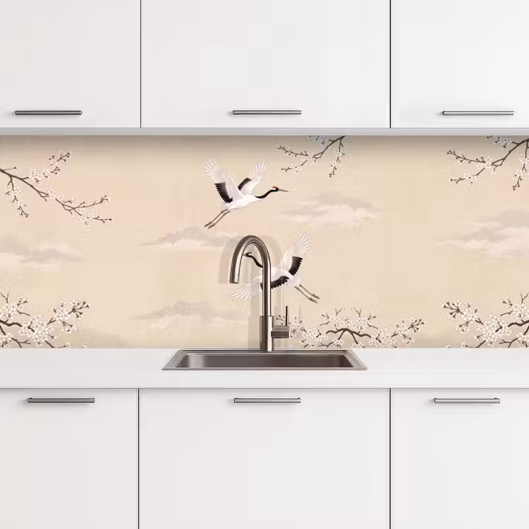 Schienale cucina - Gru - Fiore - Beige — 4