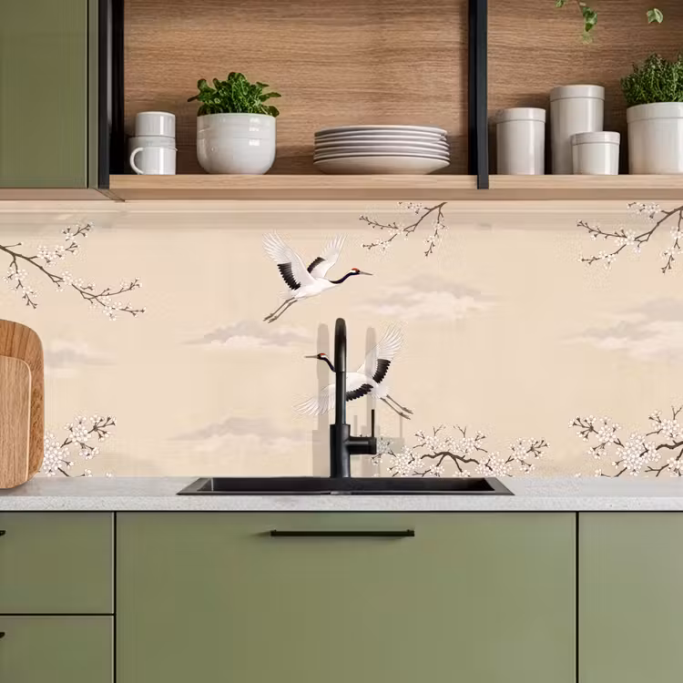 Schienale cucina - Gru - Fiore - Beige — 8
