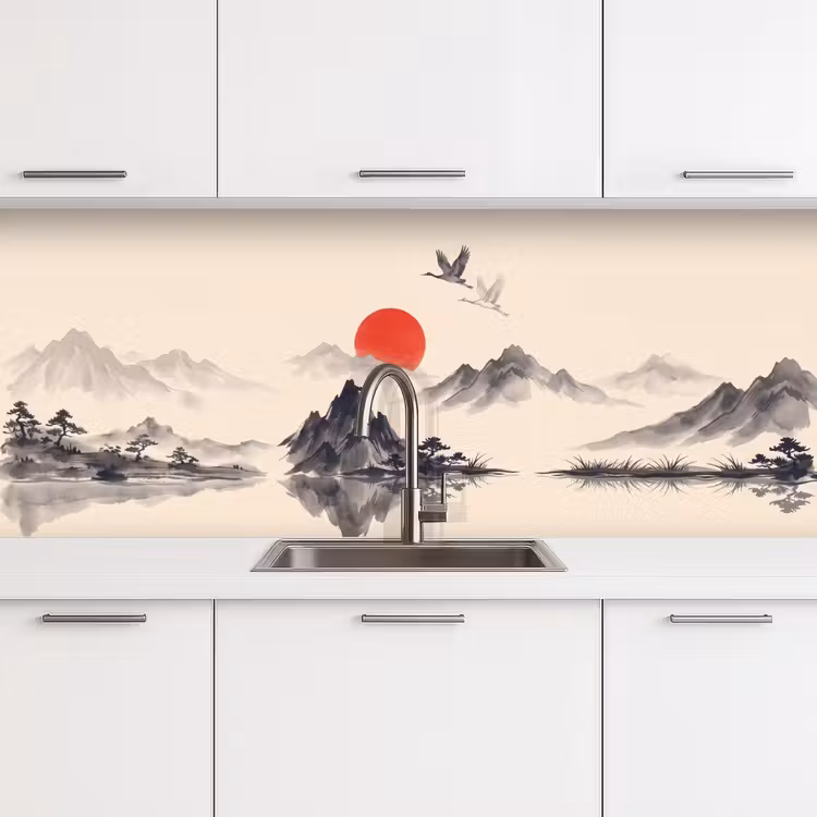 Schienale cucina - Orientale - Gru - Paesaggio — 4