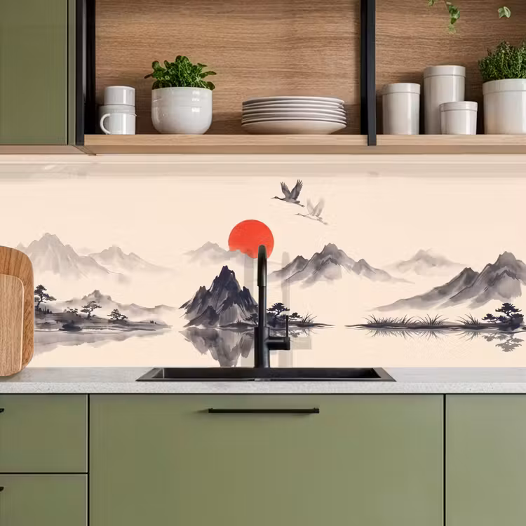 Schienale cucina - Orientale - Gru - Paesaggio — 8