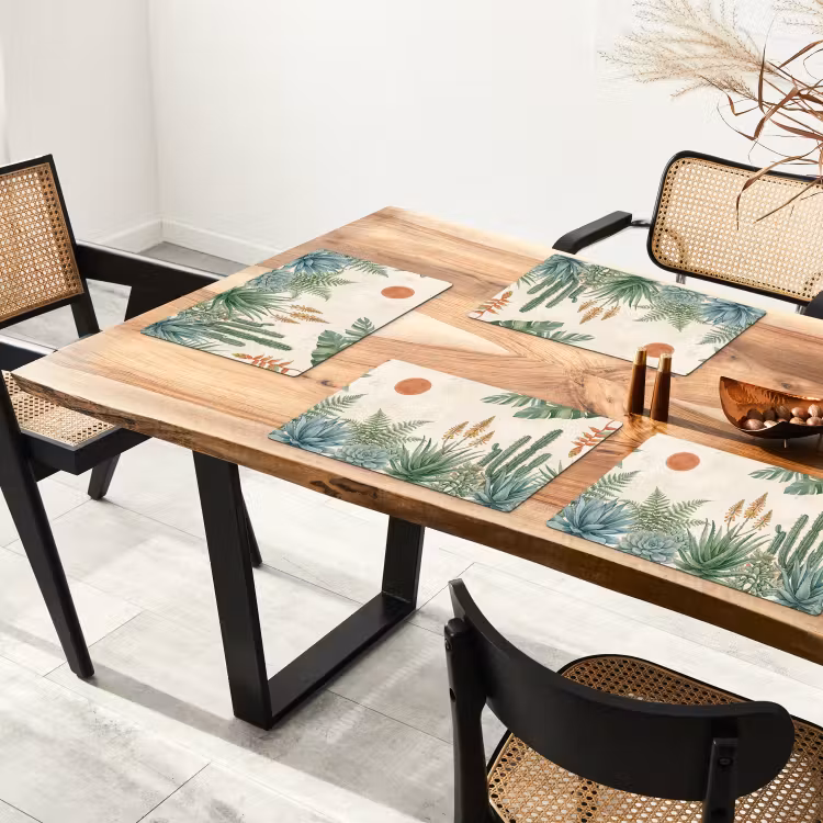 Tovaglietta – 6 pezzi - Deserto - Piante - Verde — 4