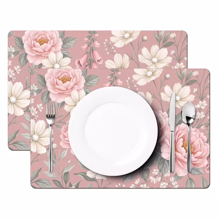 Tovaglietta – 6 pezzi - Peonie - Foxglove - Rosa — 2