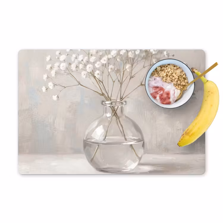 Tovaglietta – 6 pezzi - Plasterwort - Vaso - Bianco — 1