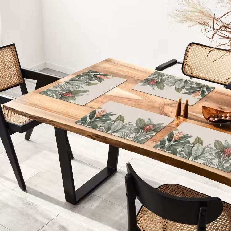 Tovaglietta – 6 pezzi - Tropicale - Piante - Moderno - Verde — 4