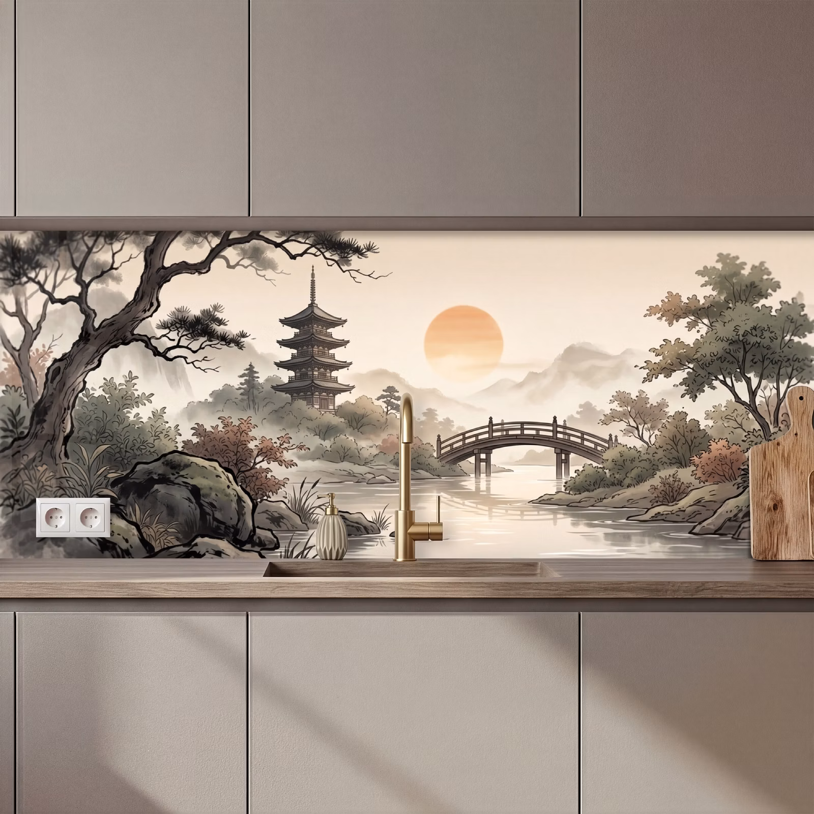 Schienale cucina - Asia - Paesaggio - Colorato — 1