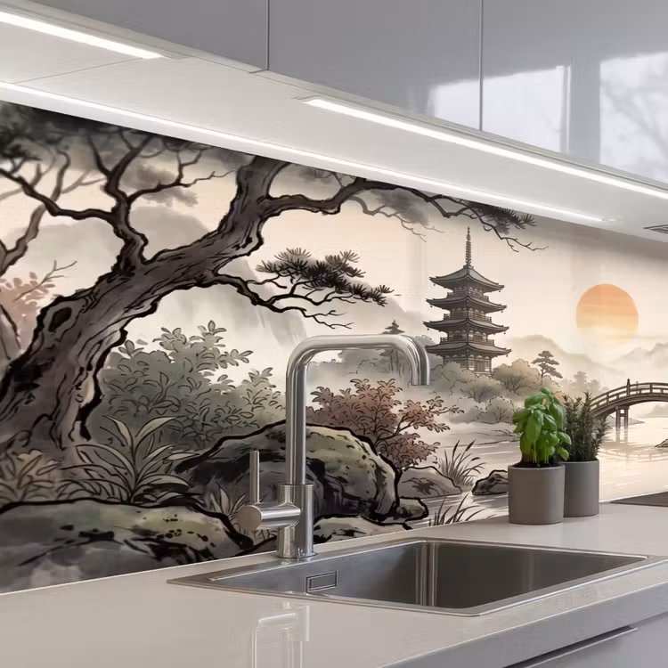 Schienale cucina - Asia - Paesaggio - Colorato — 2