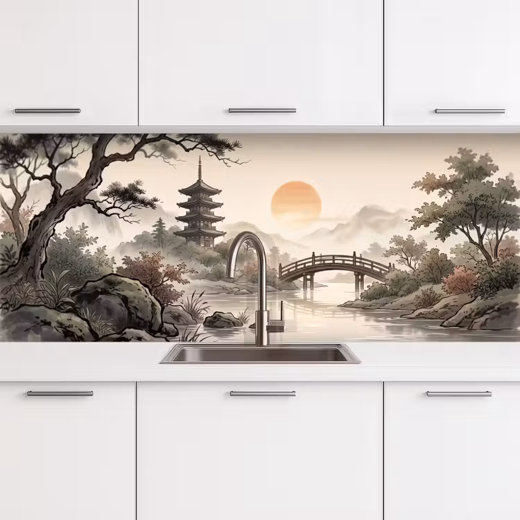 Schienale cucina - Asia - Paesaggio - Colorato — 4
