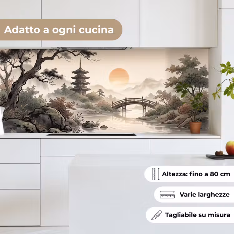 Schienale cucina - Asia - Paesaggio - Colorato — 7