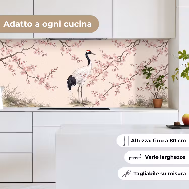 Schienale cucina - Asiatico - Gru - Beige — 7