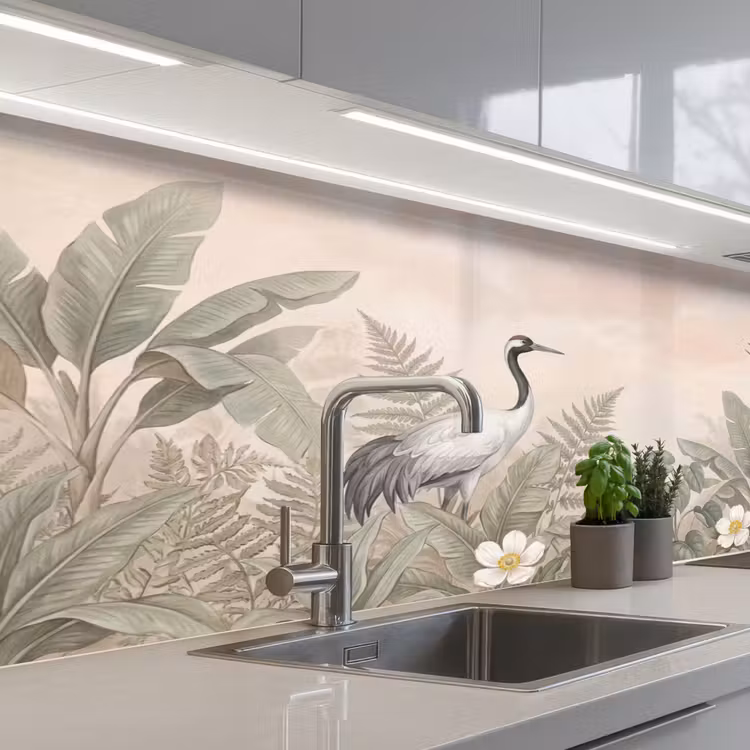 Schienale cucina - Gru - Natura - Rosa — 2