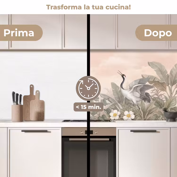 Schienale cucina - Gru - Natura - Rosa — 3