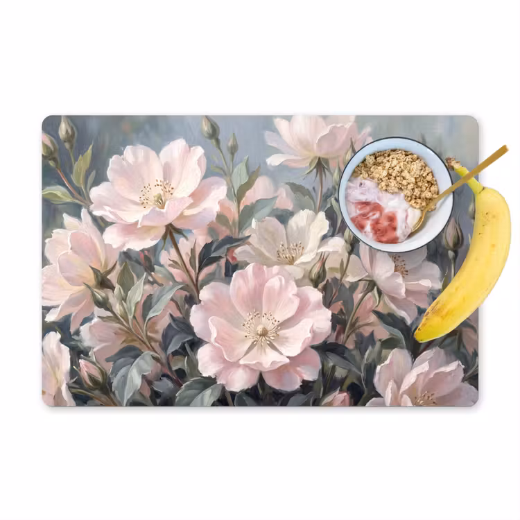 Tovaglietta – 6 pezzi - Rose - Illustrazione - Rosa — 1