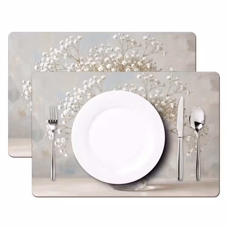 Tovaglietta – 6 pezzi - Vaso - Gesso - Bianco — 2