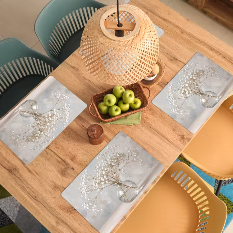 Tovaglietta – 6 pezzi - Vaso - Gesso - Bianco — 3