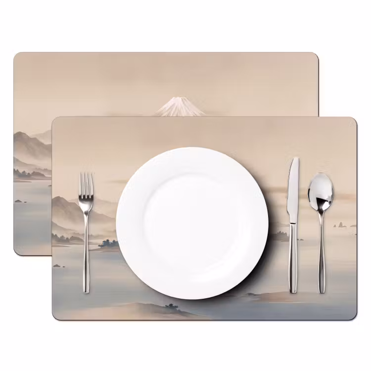 Tovaglietta – 6 pezzi - Giapponese - Paesaggio - Beige — 2