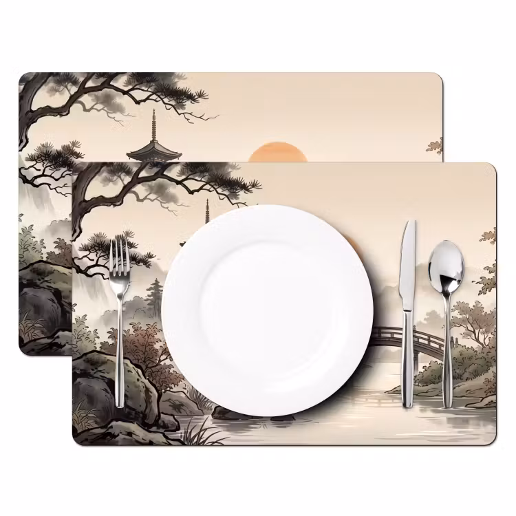 Tovaglietta – 6 pezzi - Asia - Paesaggio - Colorato — 2