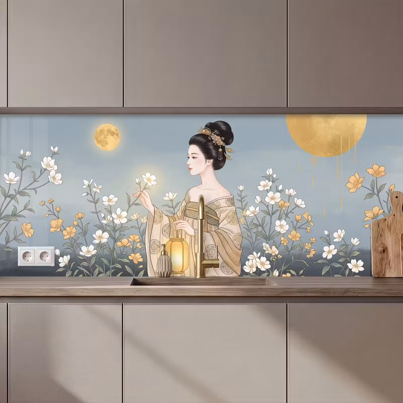 Schienale cucina - Asiatico - Donna - Kimono — 1