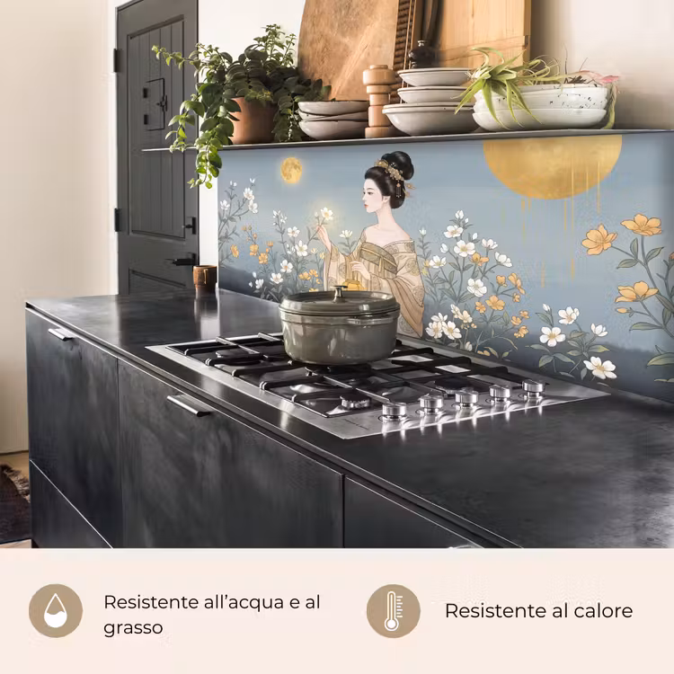 Schienale cucina - Asiatico - Donna - Kimono — 5