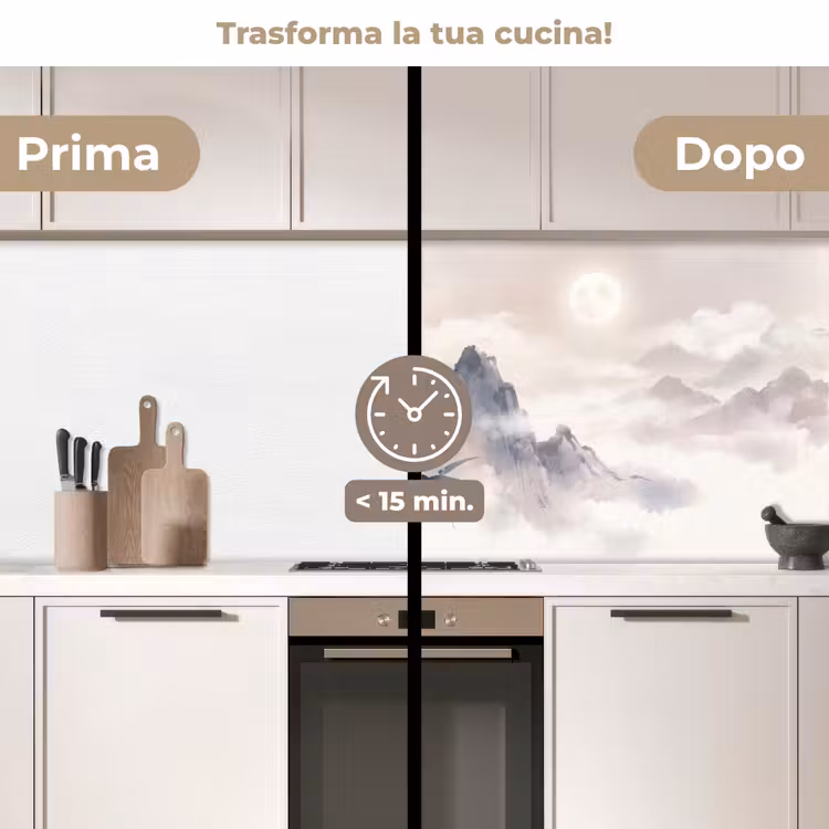 Schienale cucina - Bambù - Asia - Grigio — 3