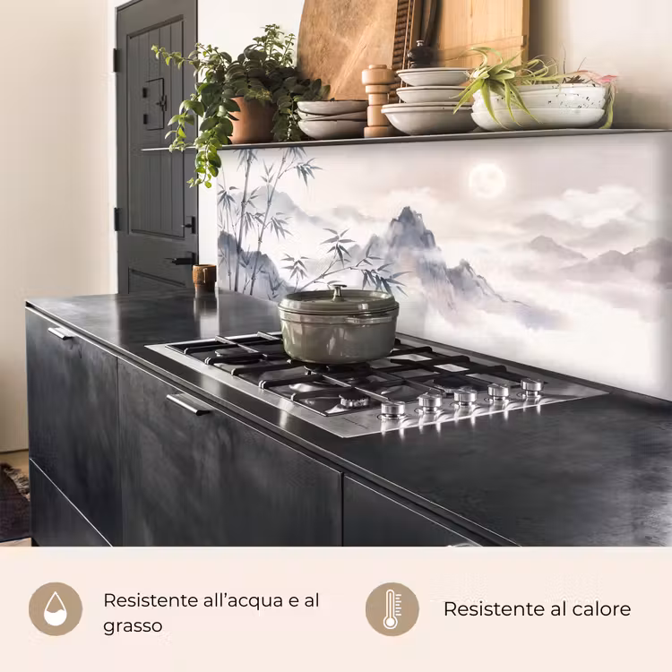Schienale cucina - Bambù - Asia - Grigio — 5