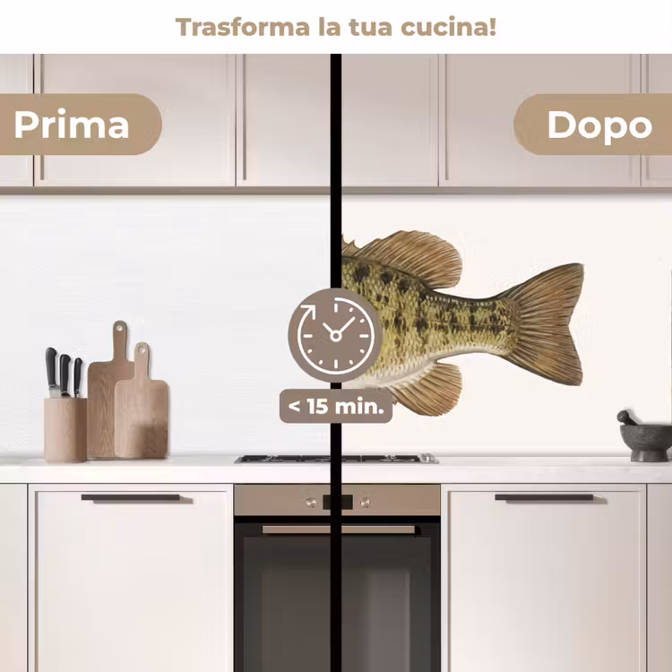 Schienale cucina - Pesce - Natura - Vintage — 3