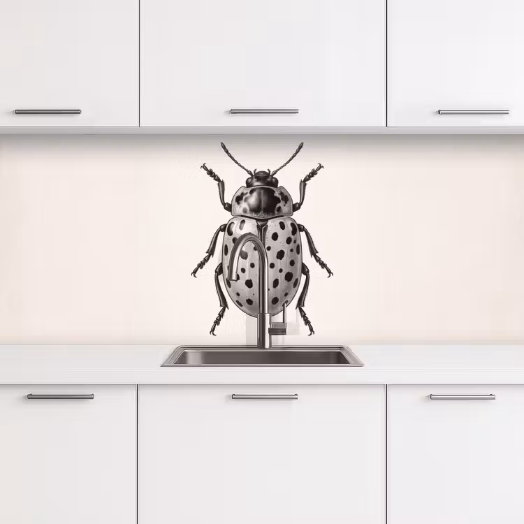 Schienale cucina - Scarabeo - Insetto - Vintage — 4