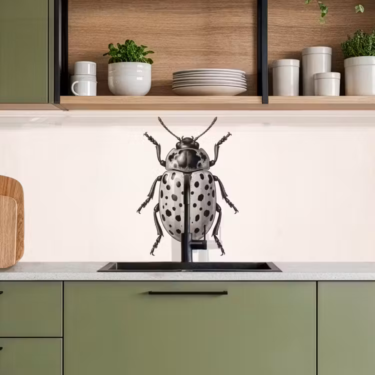 Schienale cucina - Scarabeo - Insetto - Vintage — 8