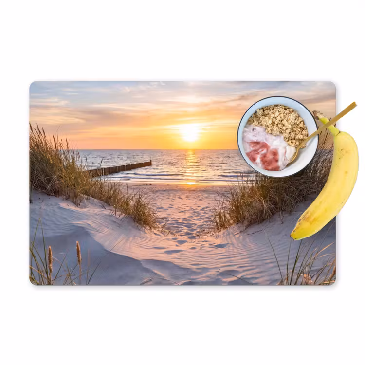 Tovaglietta – 6 pezzi - Spiaggia - Tramonto - Natura - Paesaggio — 1
