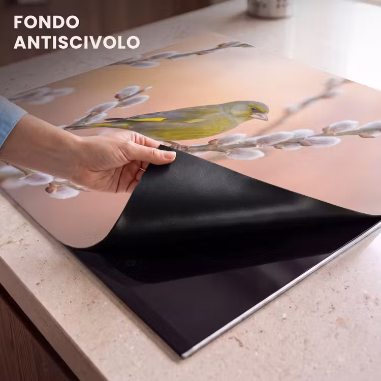 Protezione piano induzione - Verdone - Gatti - Primavera - Natura - Morbido — 6