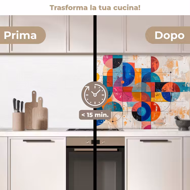 Schienale cucina - Arte - Geometrico - Astratto - Colorato — 3