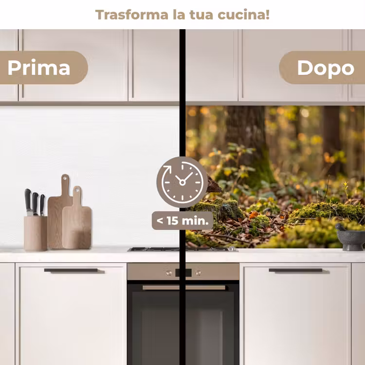 Schienale cucina - Beccaccia - Foresta - Foglie - Autunno - Mimetizzata — 3