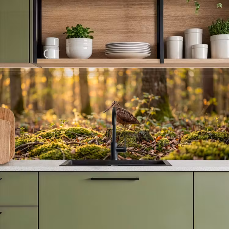 Schienale cucina - Beccaccia - Foresta - Foglie - Autunno - Mimetizzata — 8
