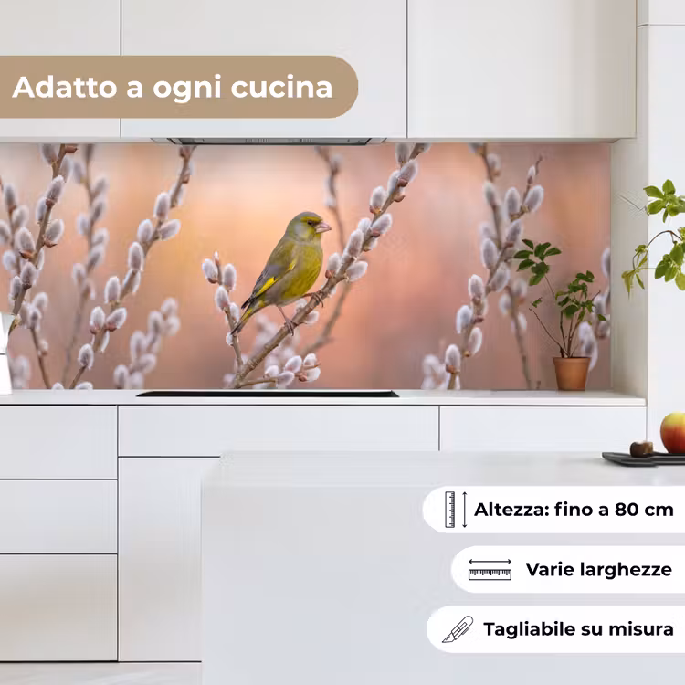 Schienale cucina - Verdone - Gatti - Primavera - Natura - Morbido — 7