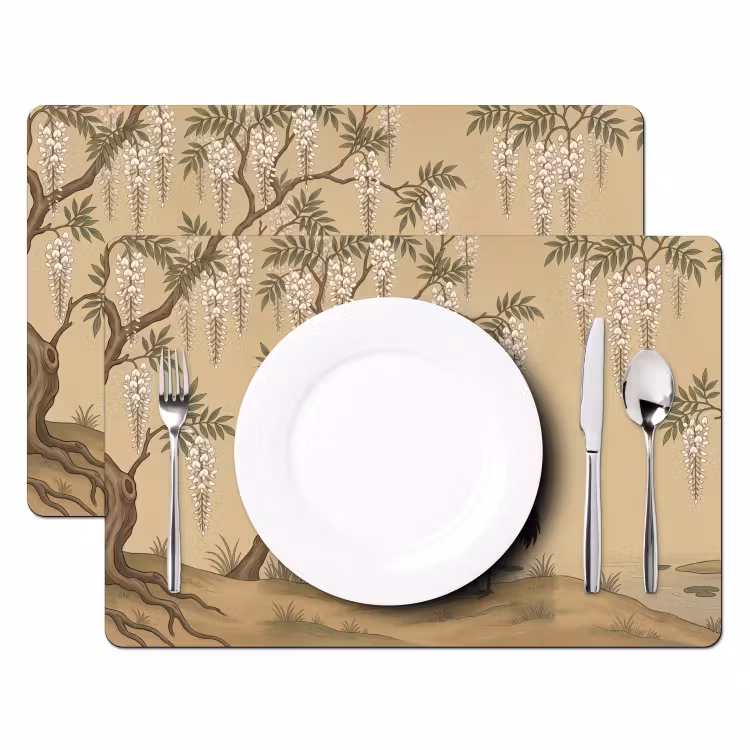 Tovaglietta – 6 pezzi - Gru - Acqua - Beige — 2