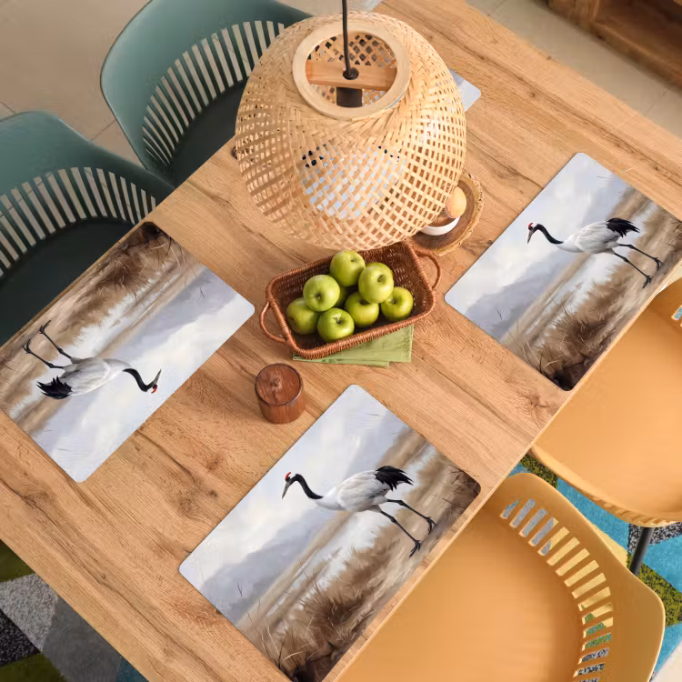 Tovaglietta – 6 pezzi - Gru - Natura - Realistico — 3
