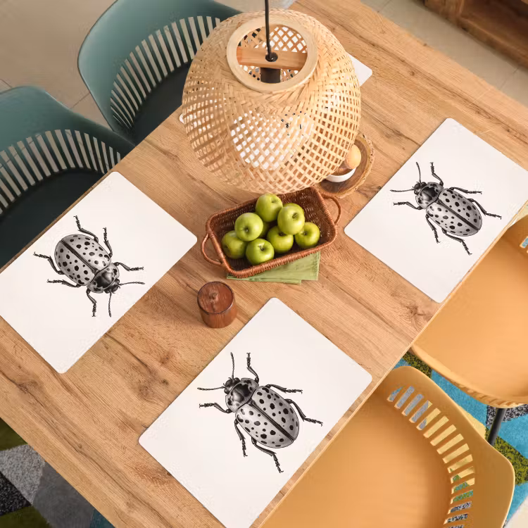 Tovaglietta – 6 pezzi - Scarabeo - Insetto - Vintage — 3