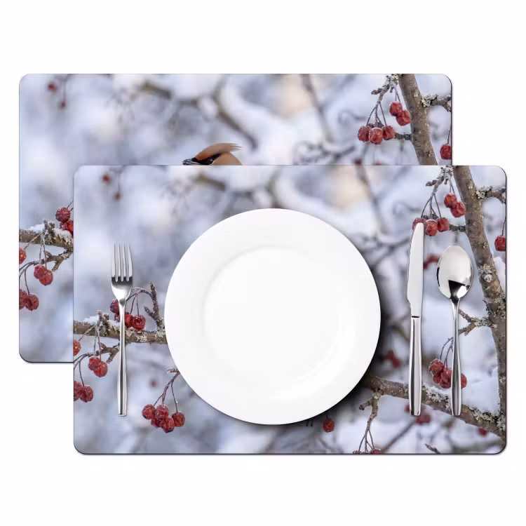 Tovaglietta – 6 pezzi - Ghiro - Bacche - Inverno - Natura — 2