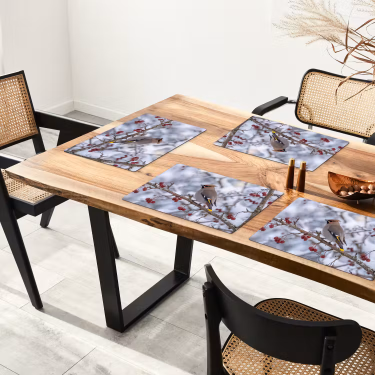 Tovaglietta – 6 pezzi - Ghiro - Bacche - Inverno - Natura — 4