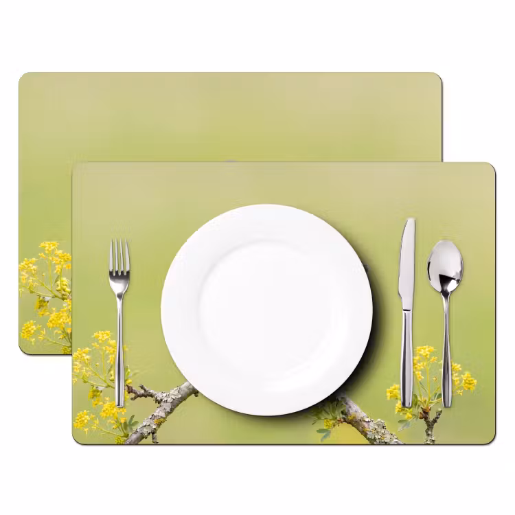 Tovaglietta – 6 pezzi - Uccello - Ramo - Natura - Colorato — 2