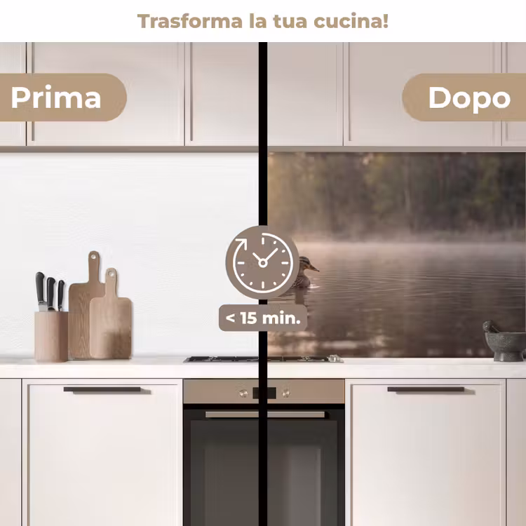 Schienale cucina - Anatre - Acqua - Nebbia - Natura — 3