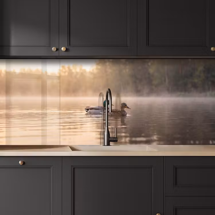 Schienale cucina - Anatre - Acqua - Nebbia - Natura — 6