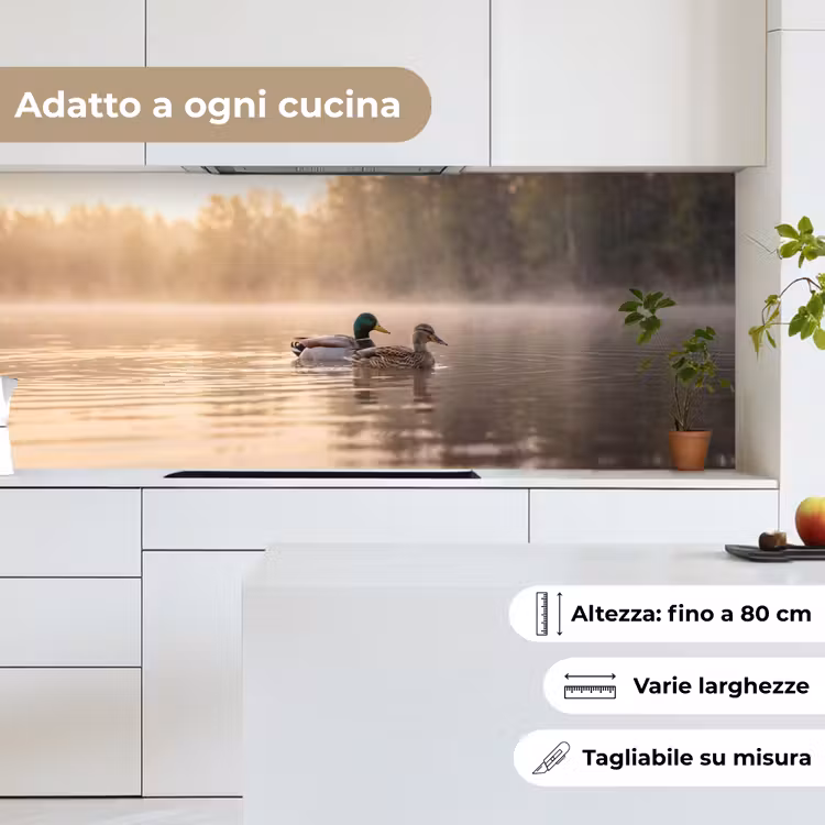 Schienale cucina - Anatre - Acqua - Nebbia - Natura — 7