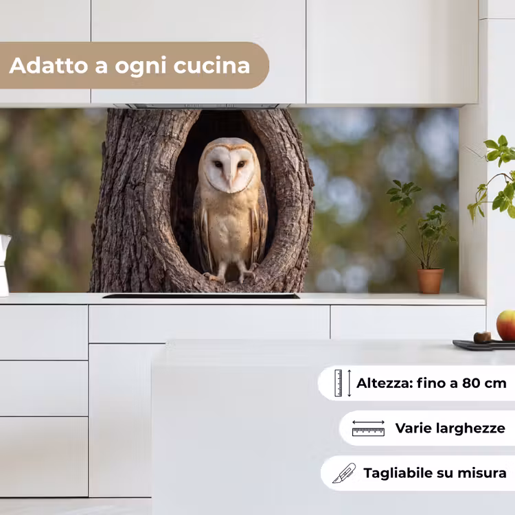 Schienale cucina - Barbagianni - Albero - Natura - Marrone — 7