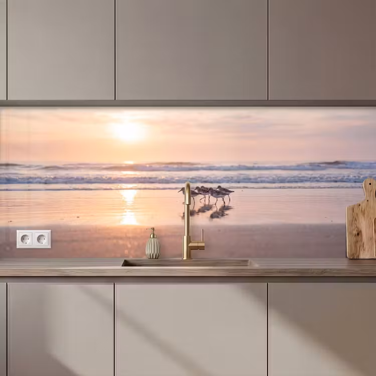 Schienale cucina - Mare - Uccelli - Spiaggia — 1