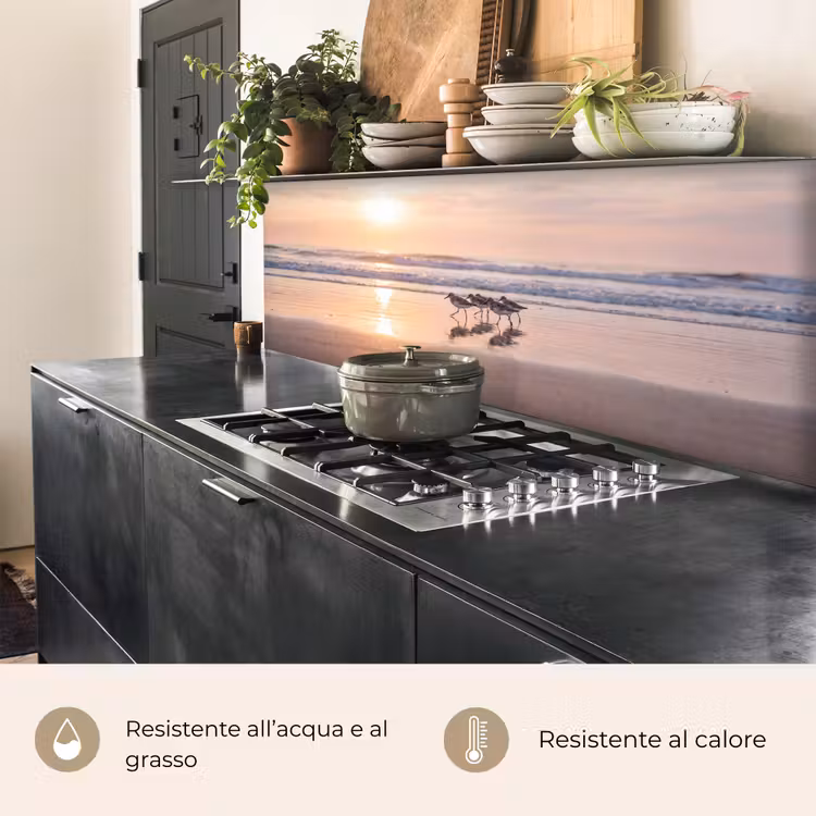 Schienale cucina - Mare - Uccelli - Spiaggia — 5