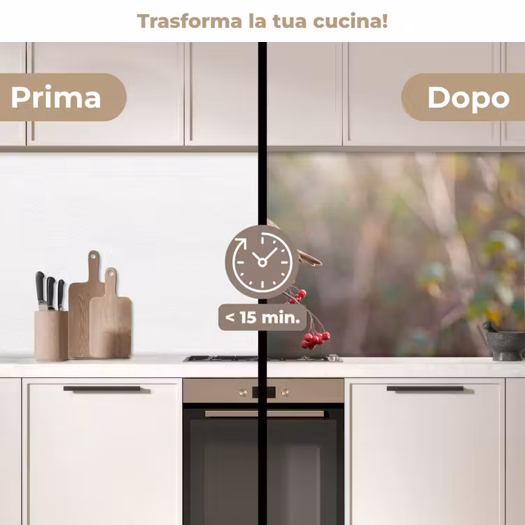 Schienale cucina - Pettirosso - Ramo - Bacche - Natura — 3